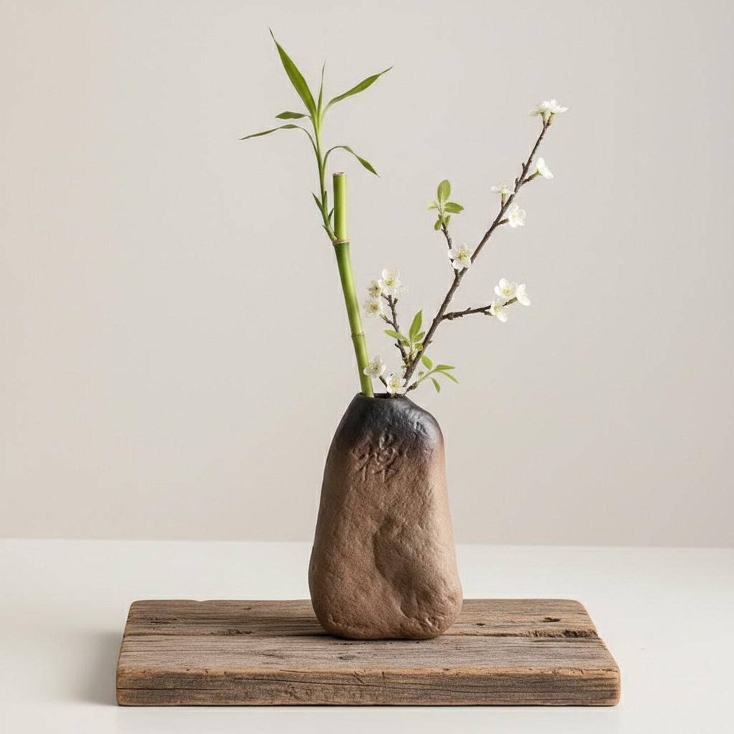 Stone Texture Wabi-Sabi Ceramic Vase