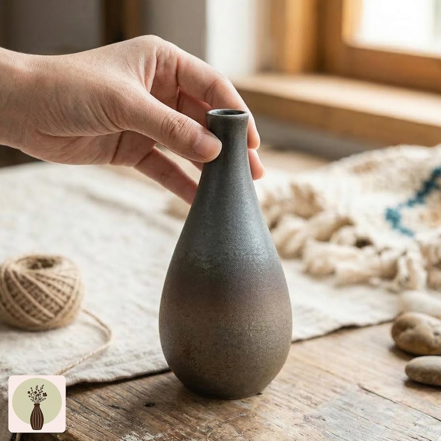 Wabi-Sabi Ceramic Bud Vase Set
