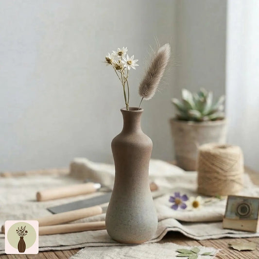 Wabi-Sabi Ceramic Bud Vase Set