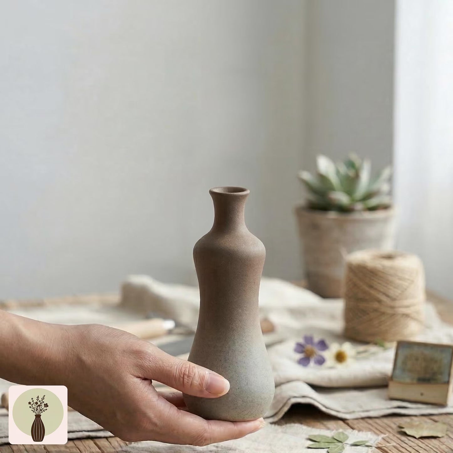 Wabi-Sabi Ceramic Bud Vase Set