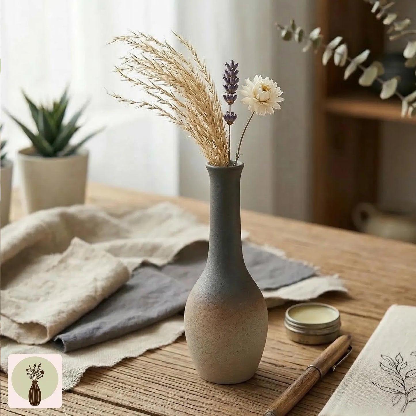 Wabi-Sabi Ceramic Bud Vase Set