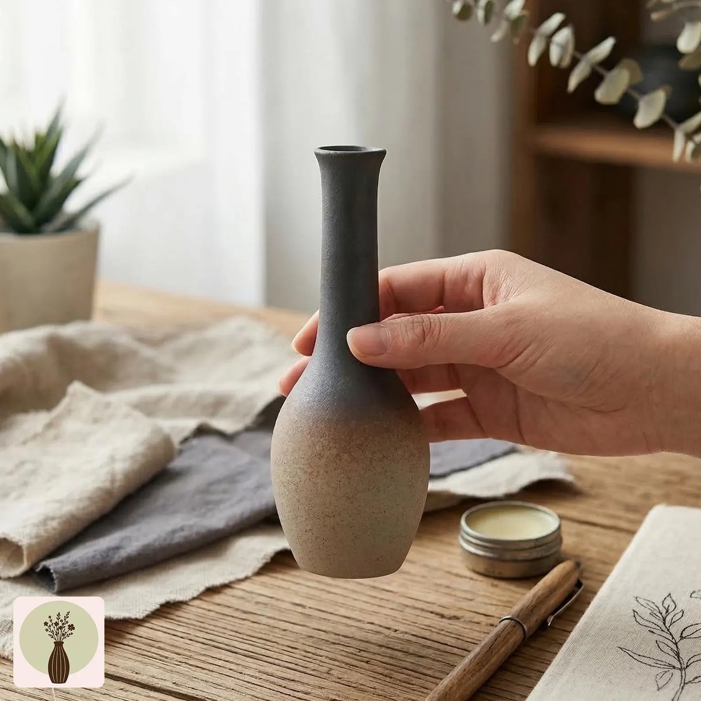Wabi-Sabi Ceramic Bud Vase Set