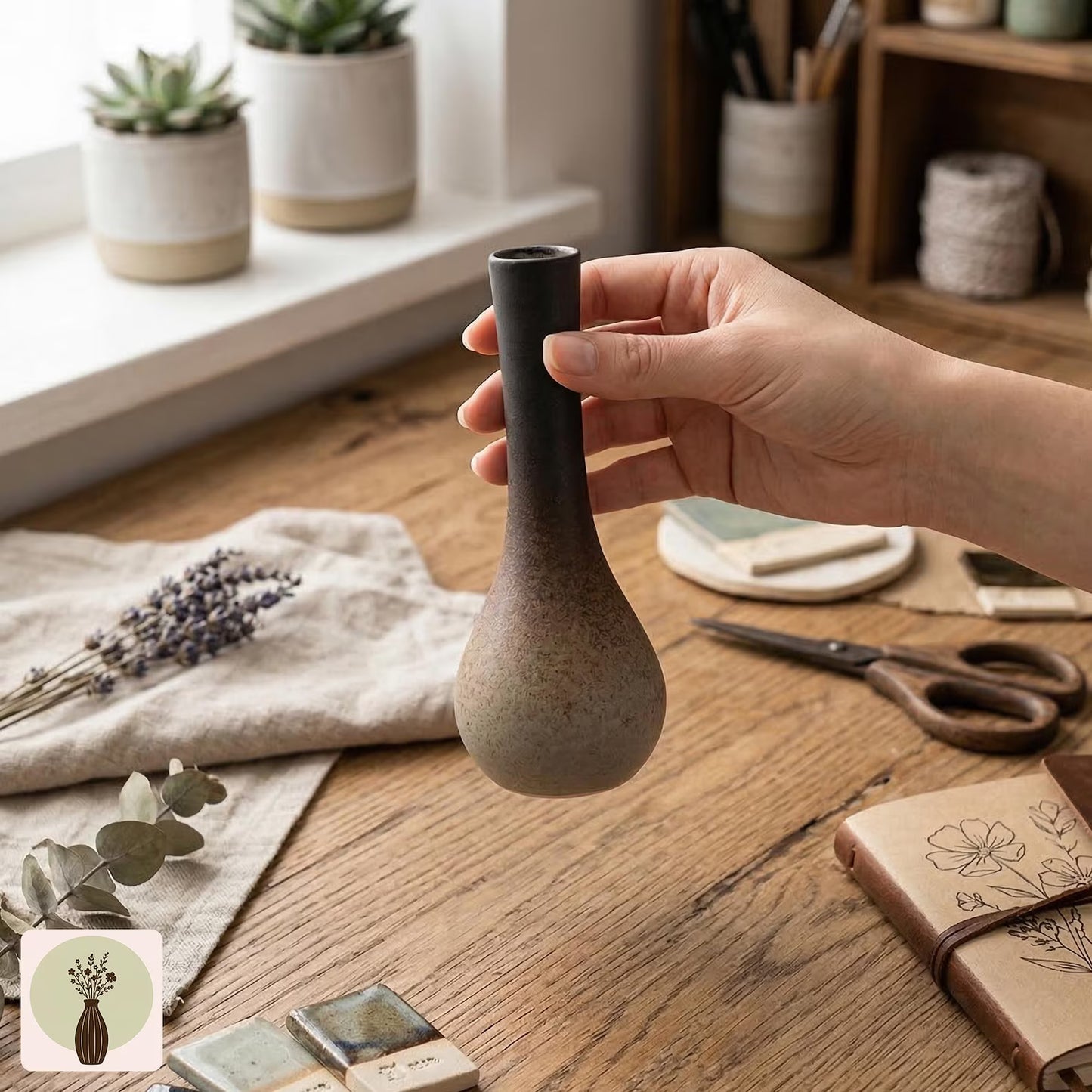 Wabi-Sabi Ceramic Bud Vase Set