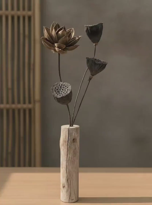 Zen Lotus & Tree Stump Arrangement